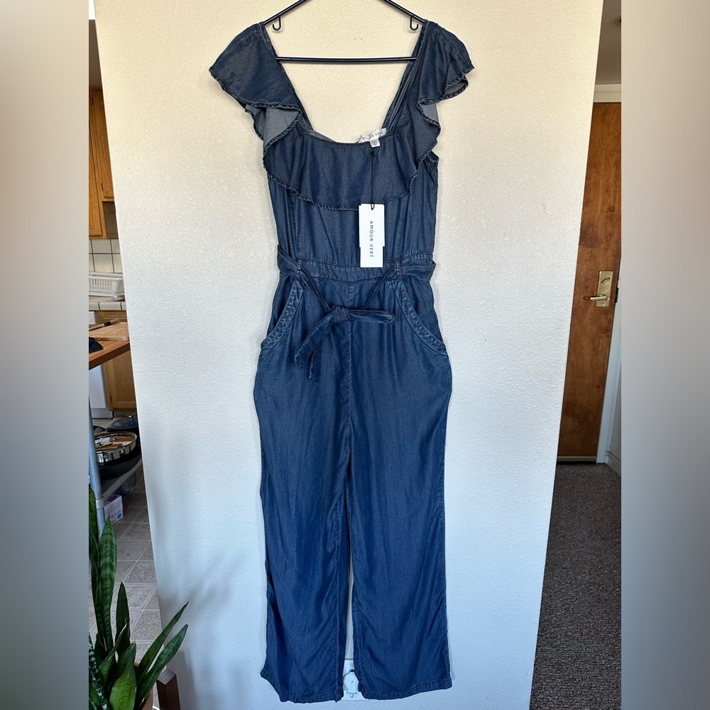 Amour Vert Lucienne Jumpsuit - 100% Tencel, Size M, NEW